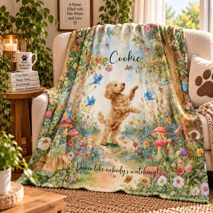 Cockapoo/Cavapoo/Cavoodle #1 Dancing Mystical Forest Personalised Blanket