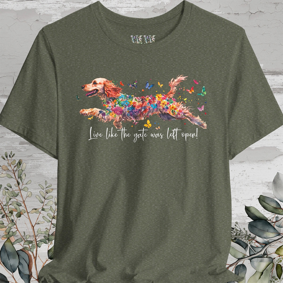 Cocker Spaniel Live like the gate was left open T shirt