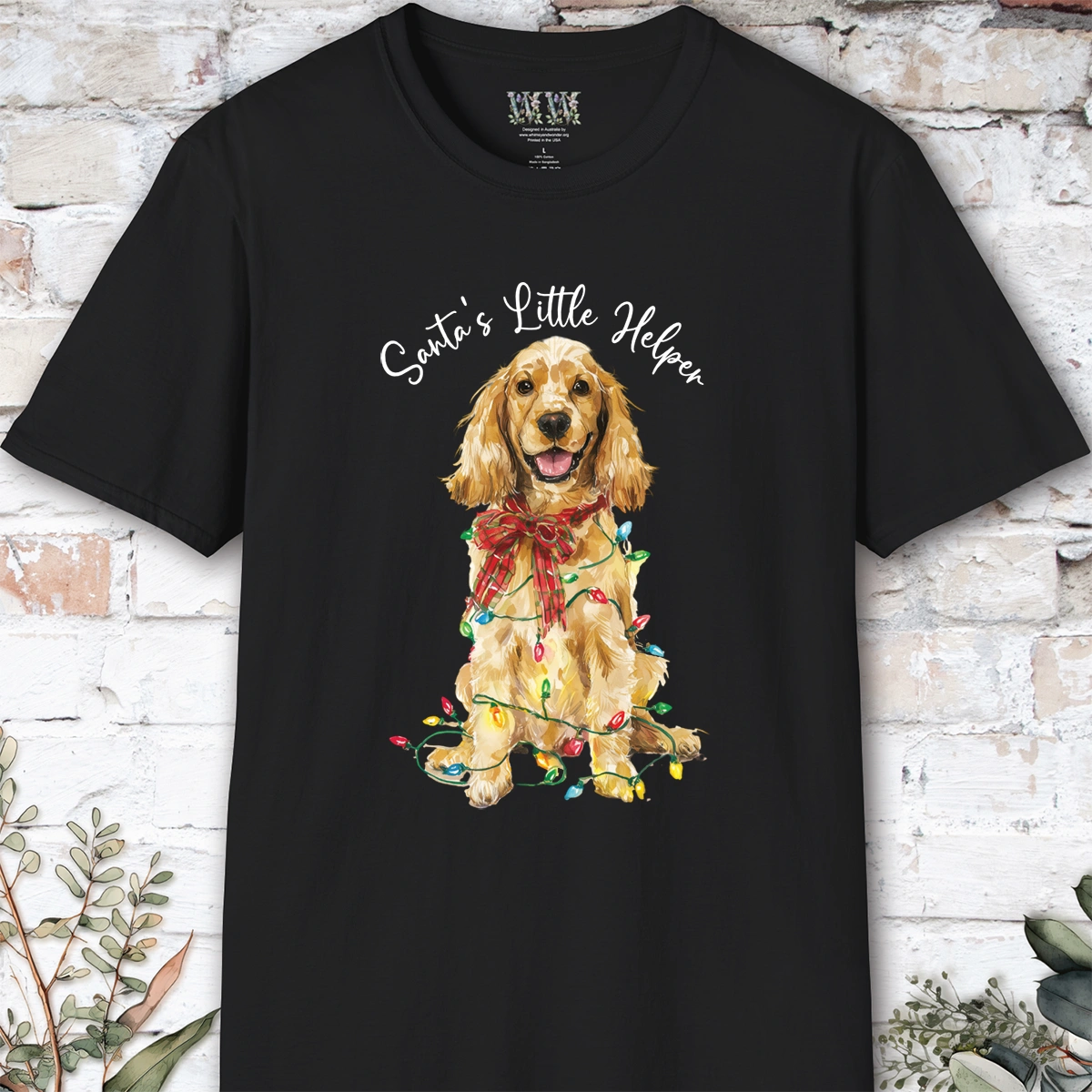 English Cocker Spaniel #4 Santa's little helper, unisex T shirt