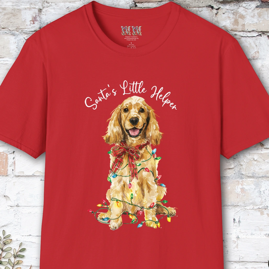 English Cocker Spaniel #4 Santa's little helper, unisex T shirt