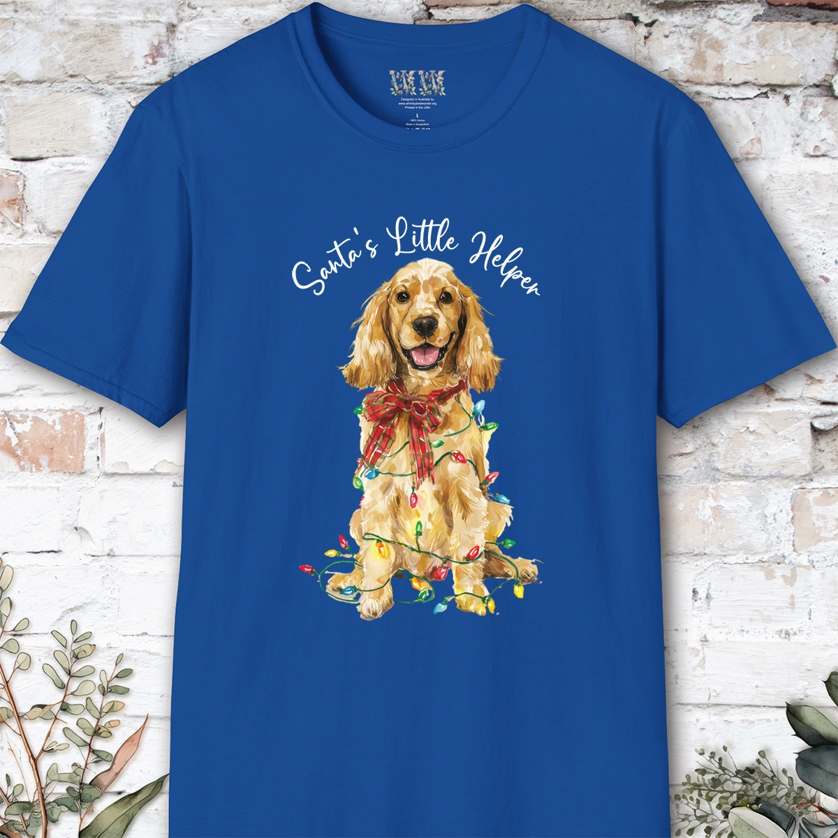 English Cocker Spaniel #4 Santa's little helper, unisex T shirt