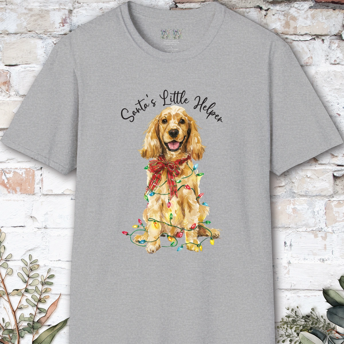 English Cocker Spaniel #4 Santa's little helper, unisex T shirt