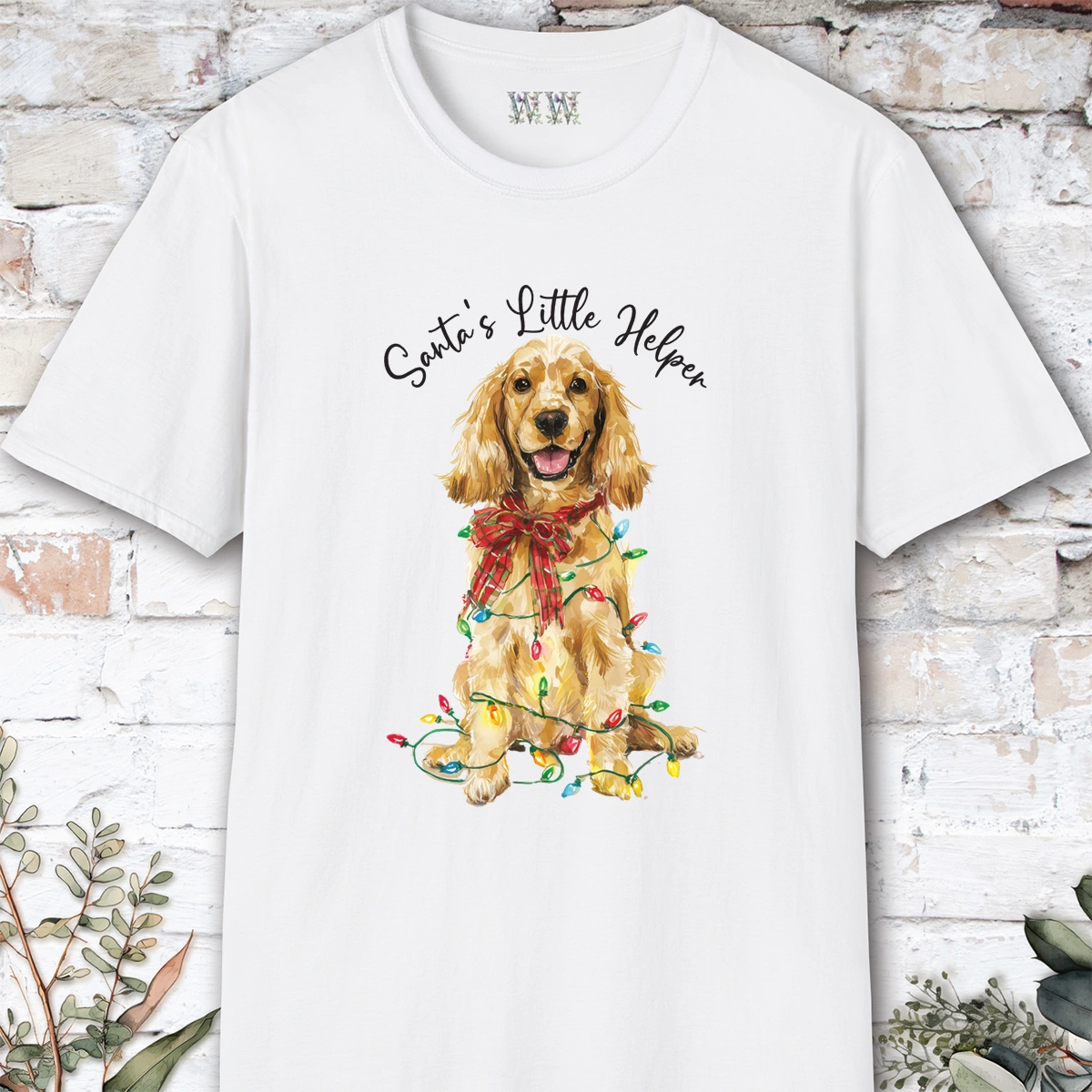 English Cocker Spaniel #4 Santa's little helper, unisex T shirt
