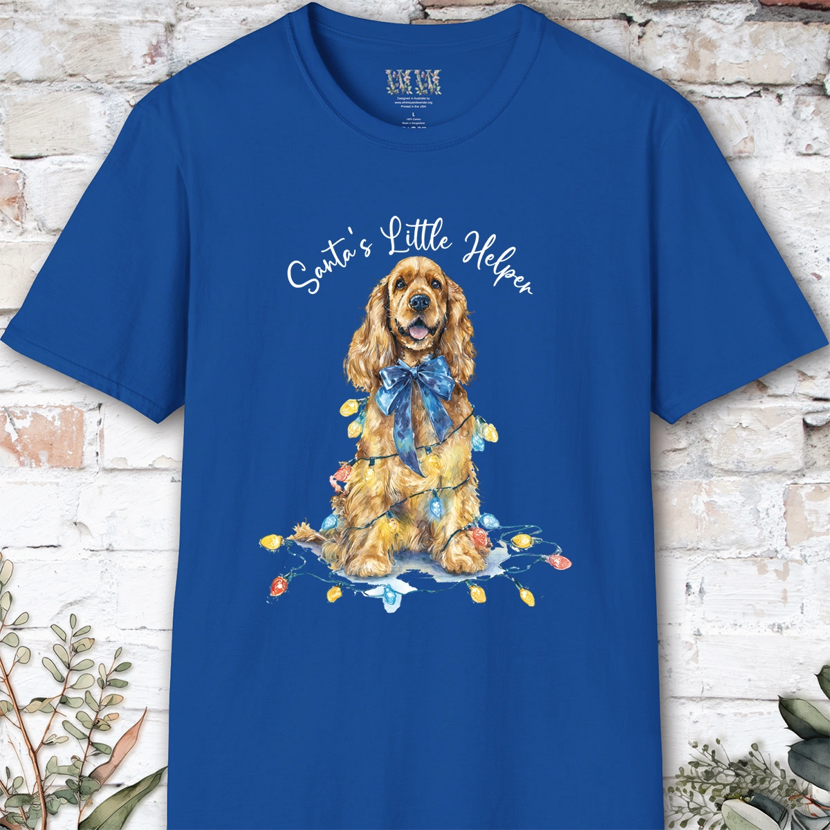 English Cocker Spaniel #2 Santa's little helper. unisex T shirt