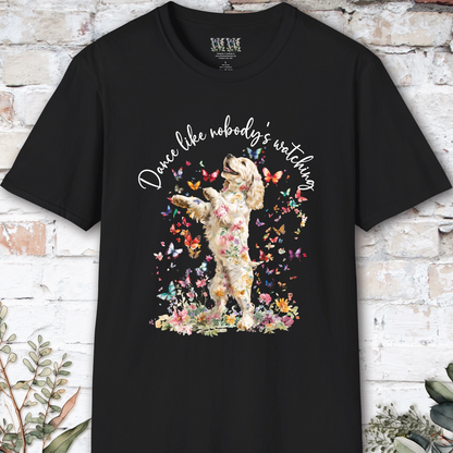 Cocker Spaniel #2 "Dance like nobody's watching" unisex T shirt