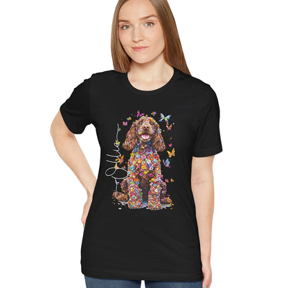 Cocker Spaniel Brown Floral Personalized T shirt