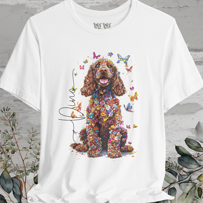 Cocker Spaniel Brown Floral Personalized T shirt