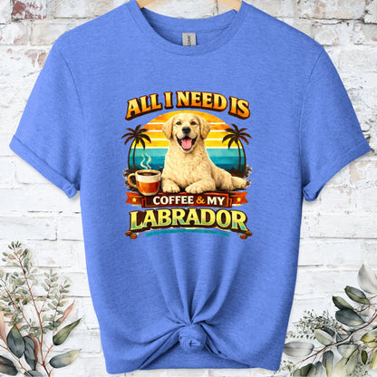 Coffee & Labrador #3 Unisex T shirt