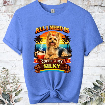 Coffee & Silky Terrier Unisex T shirt