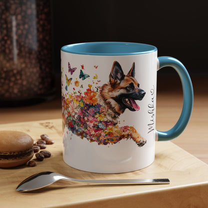 German Shepherd Colorful Accent Mugs, 11oz