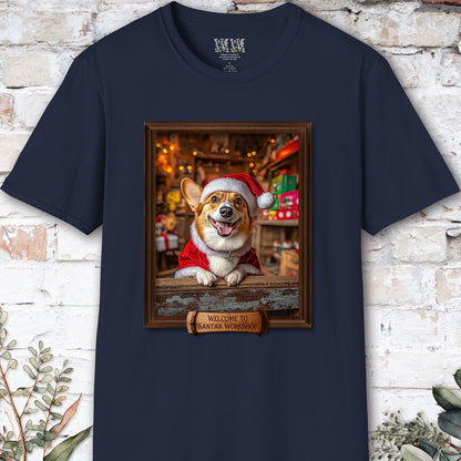 Corgi Santa's Workshop Unisex T shirt