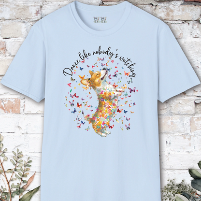 Corgi #2 "Dance like nobody's watching" unisex T shirt