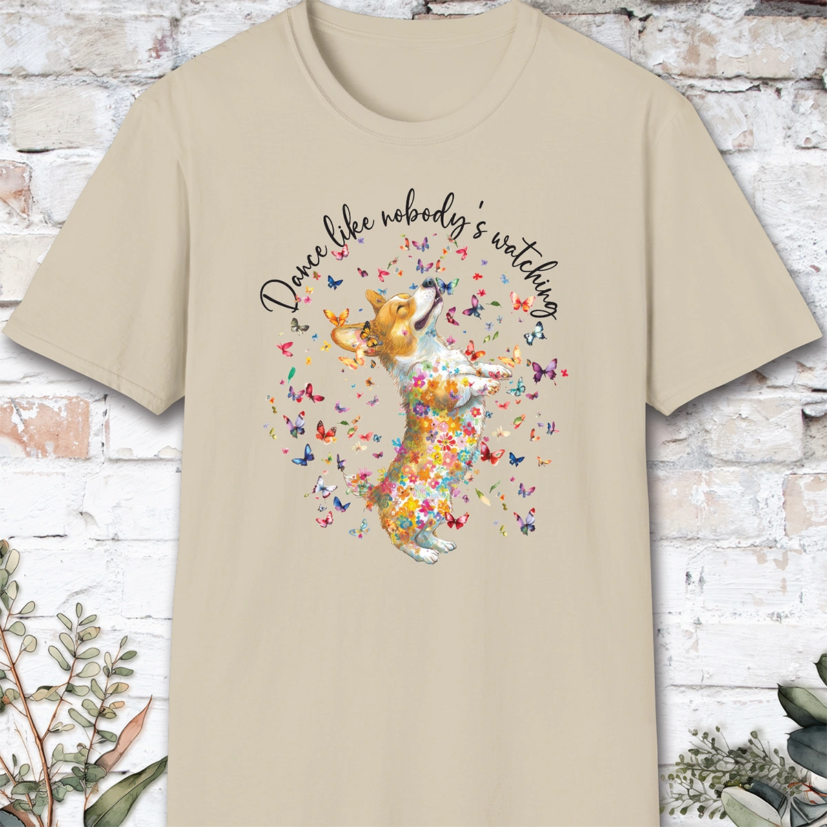 Corgi #2 "Dance like nobody's watching" unisex T shirt