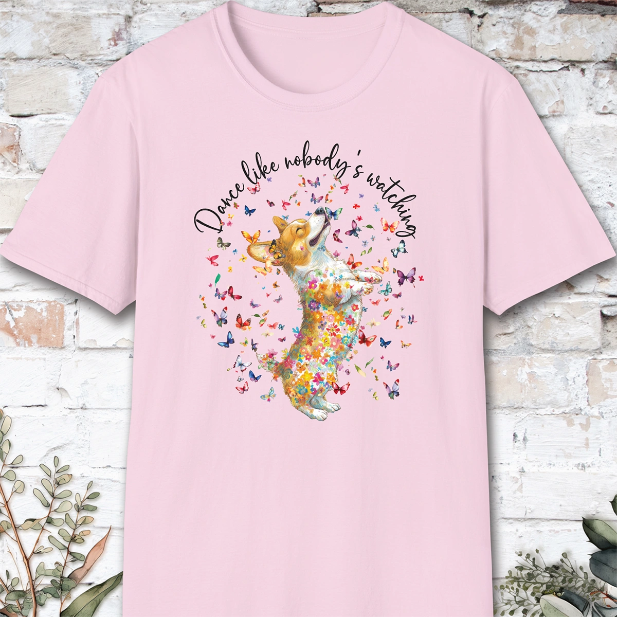 Corgi #2 "Dance like nobody's watching" unisex T shirt