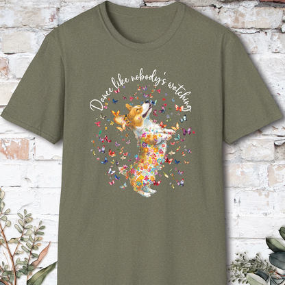 Corgi #2 "Dance like nobody's watching" unisex T shirt