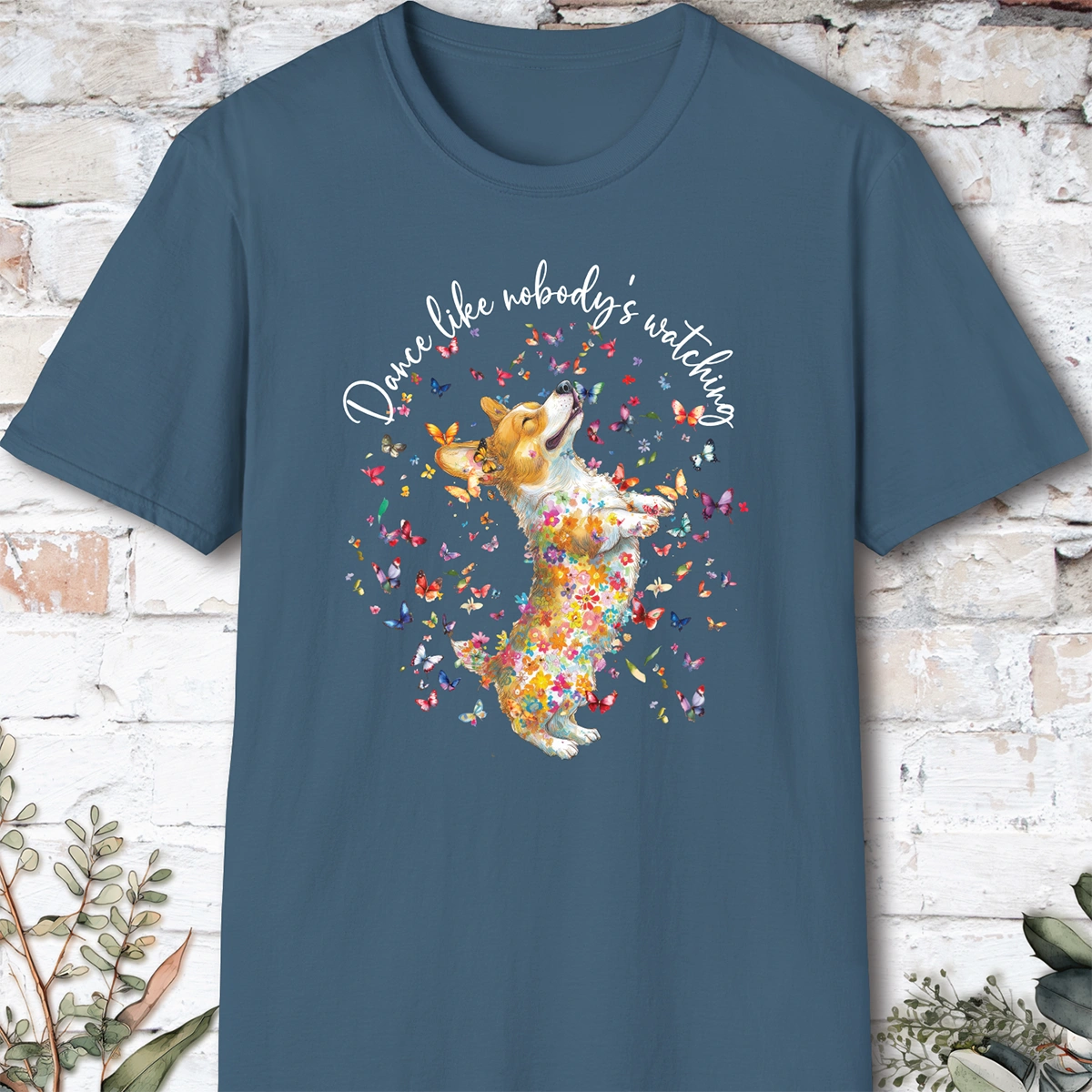 Corgi #2 "Dance like nobody's watching" unisex T shirt