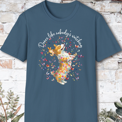 Corgi #2 "Dance like nobody's watching" unisex T shirt