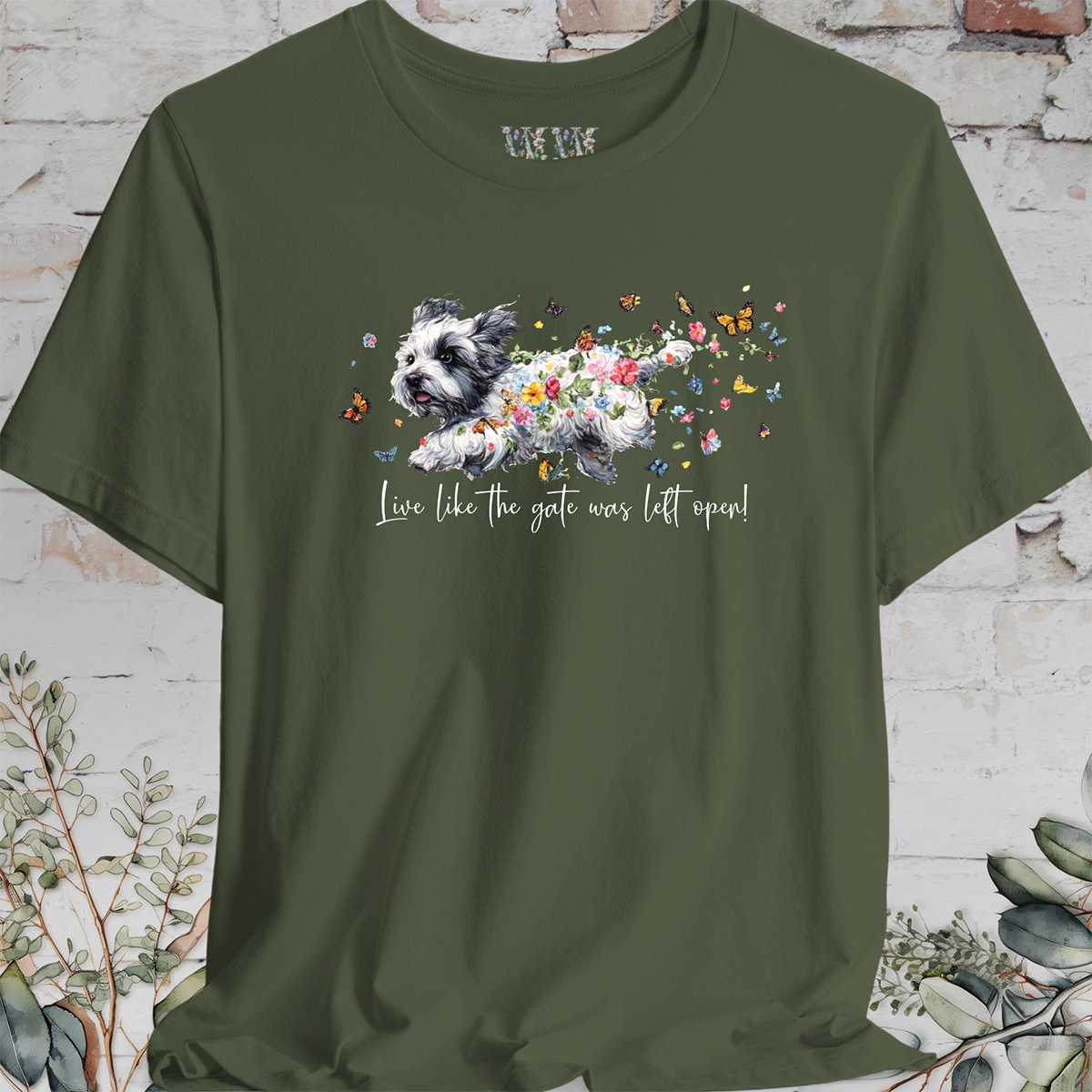Coton de Tulear "Live like the gate was left open" T shirt