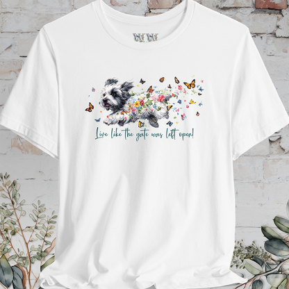 Coton de Tulear "Live like the gate was left open" T shirt