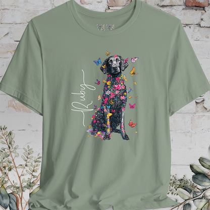 Curly Coated Retriever #1 Floral Personalized T shirt