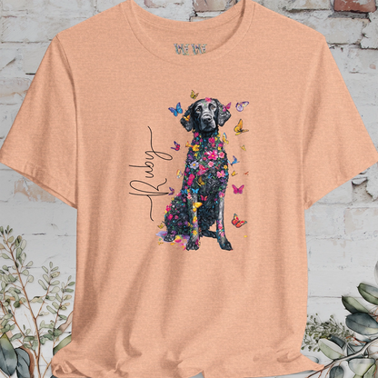 Curly Coated Retriever #1 Floral Personalized T shirt