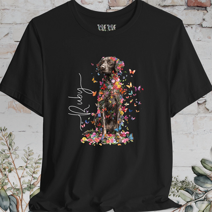 Curly Coated Retriever #2 Floral Personalized T shirt