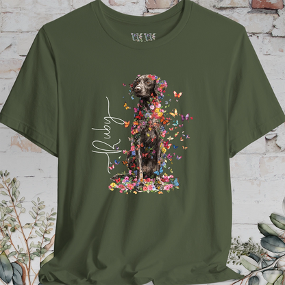 Curly Coated Retriever #2 Floral Personalized T shirt