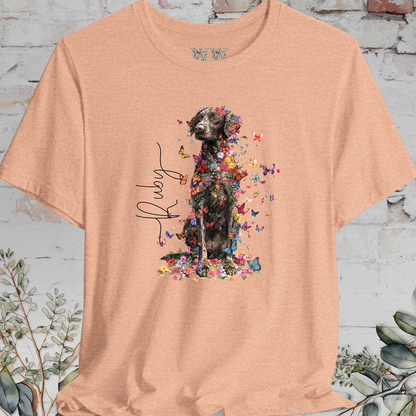 Curly Coated Retriever #2 Floral Personalized T shirt