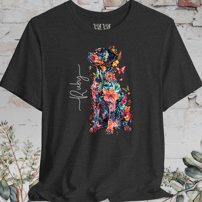 Doberman Pinscher #5 Floral Personalized T shirt