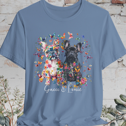 DUO floral personalised T Shirt. Choose two of our designs.