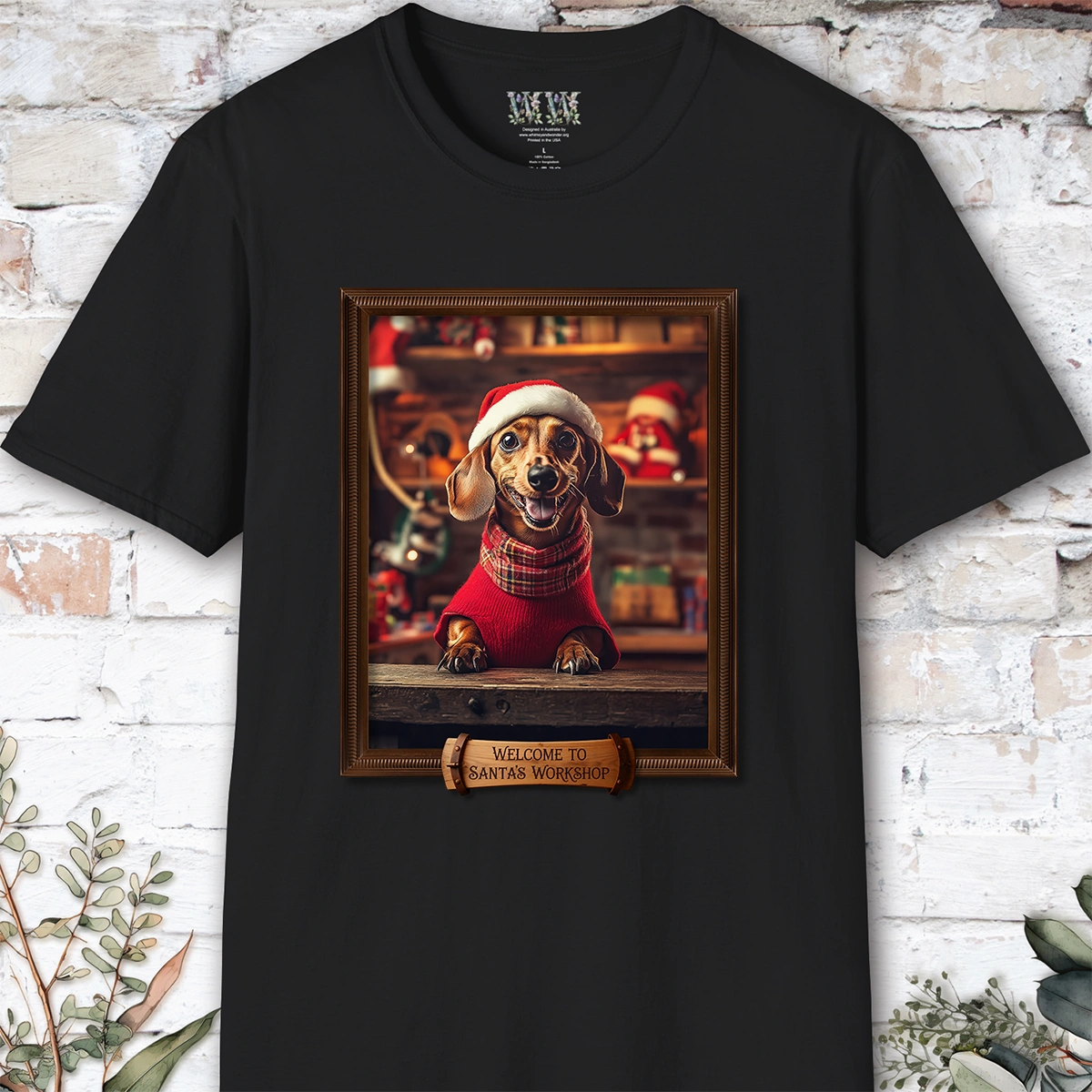 Dachshund #2 Santa's Workshop Unisex T shirt