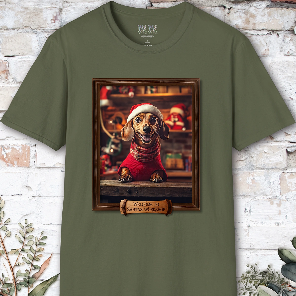 Dachshund #2 Santa's Workshop Unisex T shirt