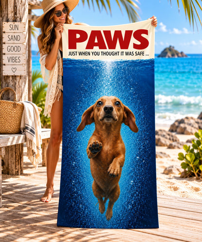Dachshund #1 PAWS Beach Towel