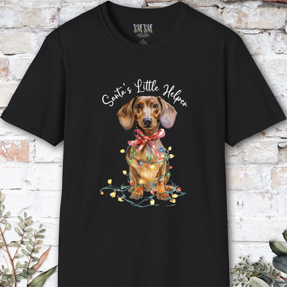 Dachshund #1 Santa's little helper. unisex T shirt