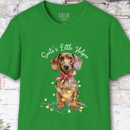 Dachshund #1 Santa's little helper. unisex T shirt