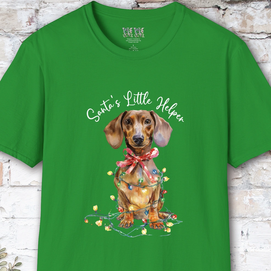 Dachshund #1 Santa's little helper. unisex T shirt