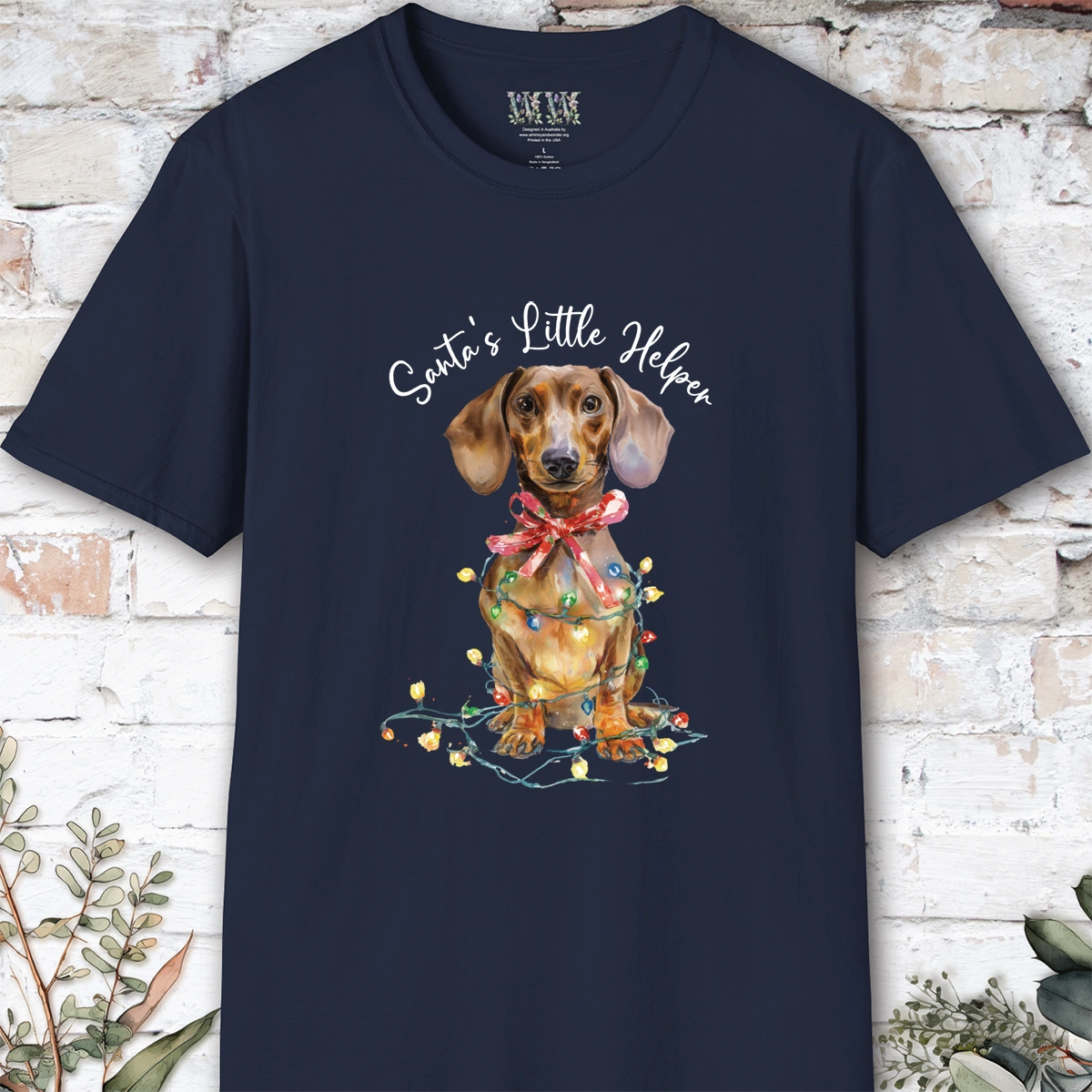 Dachshund #1 Santa's little helper. unisex T shirt