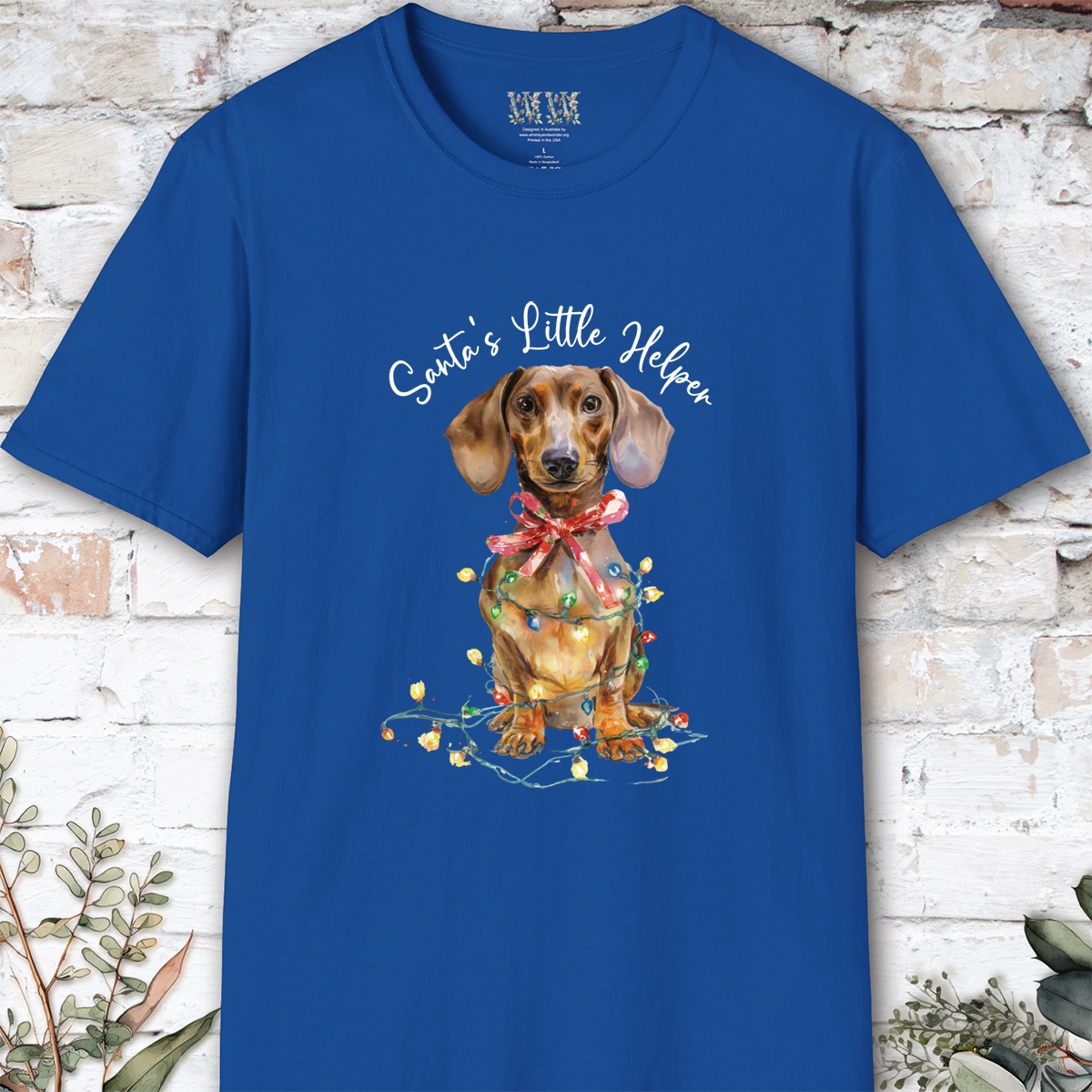 Dachshund #1 Santa's little helper. unisex T shirt