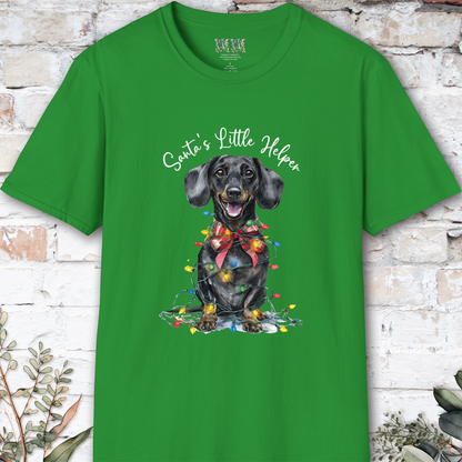 Dachshund #2 Santa's little helper. unisex T shirt