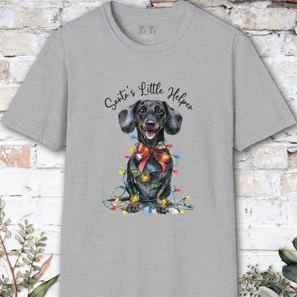 Dachshund #2 Santa's little helper. unisex T shirt