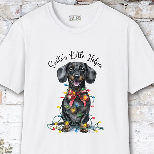 Dachshund #2 Santa's little helper. unisex T shirt