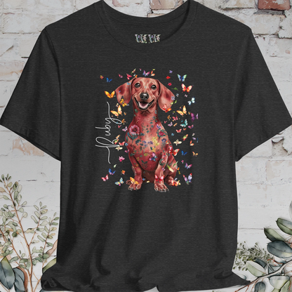 Dachshund #6 Floral Personalized T shirt