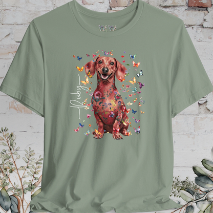 Dachshund #6 Floral Personalized T shirt