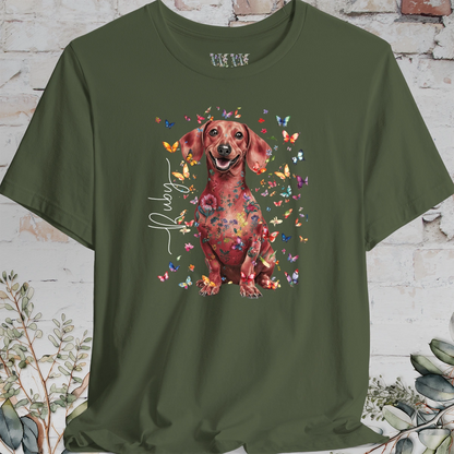 Dachshund #6 Floral Personalized T shirt