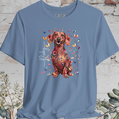Dachshund #6 Floral Personalized T shirt