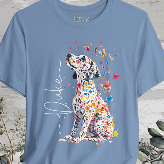 Dalmatian #1 Floral Personalized T shirt