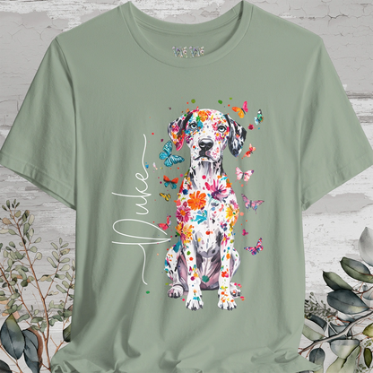 Dalmatian #2 Floral Personalized T shirt