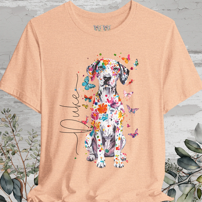 Dalmatian #2 Floral Personalized T shirt