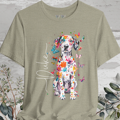 Dalmatian #2 Floral Personalized T shirt