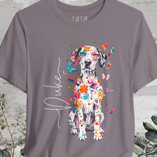 Dalmatian #2 Floral Personalized T shirt